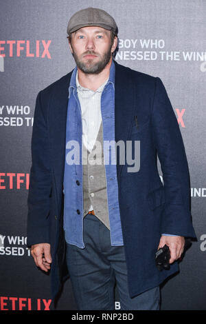 London, Großbritannien. 19 Feb, 2019. LONDON, GROSSBRITANNIEN. Februar 19, 2019: Joel Edgerton bei der Vorführung von "Der Junge, der den Wind' an der Schinken Hof Hotel, London genutzt. Bild: Steve Vas/Featureflash Credit: Paul Smith/Alamy leben Nachrichten Stockfoto