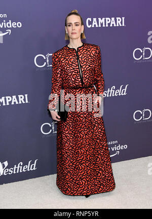 Beverly Hills, Kalifornien, USA. Februar 2019. 19. Februar 2019: Beverly Hills, Kalifornien: Sarah Paulson. 21. CDGA (Costume Designer Guild Awards) im Beverly Hilton Hotel. Foto: Birdie Thompson/AdMedia Stockfoto