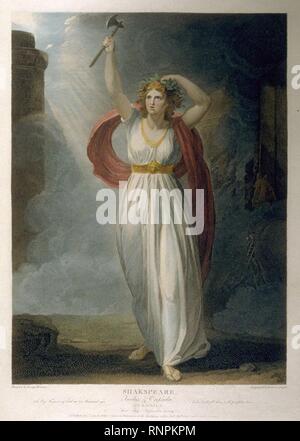 Cassandra Raving (Shakespeare, Troilus und Cressida, Akt 2, Szene 2) - koloriert. Stockfoto