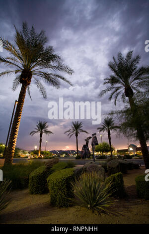 Monsun Sonnenuntergang in Tempe Stockfoto