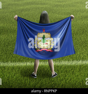 Frauen und Flagge Stockfoto