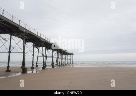 Historischen Pier in Saltburn-by-the-Sea, North Yorkshire, England Stockfoto