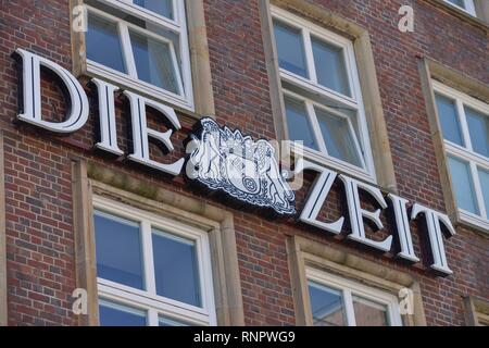 Zeit, Helmut-Schmidt-Haus, Speersort, Hamburg, Deutschland, Hamburg, Hamburg, Deutschland Stockfoto