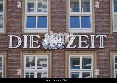 Zeit, Helmut-Schmidt-Haus, Speersort, Hamburg, Deutschland, Hamburg, Hamburg, Deutschland Stockfoto