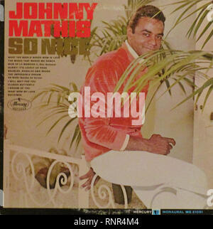 Vintage Vinyl Lp Cover So schön Johnny Mathis 1966 Stockfoto