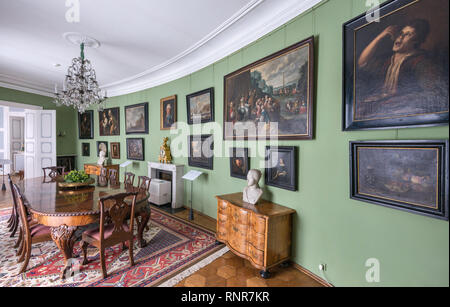 Speisesaal des Myslewicki Palast bei Lazienki Park in Warschau, Polen Stockfoto