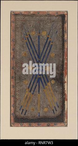 Cary-Yale Tarot Deck - Sieben von Pfeilen. Stockfoto