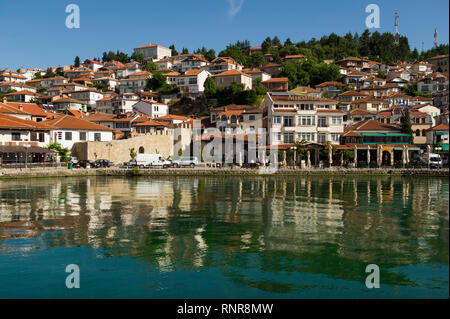 Hafen von Ohrid, Ohrid, Mazedonien Stockfoto