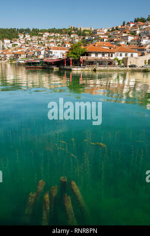 Hafen von Ohrid, Ohrid, Mazedonien Stockfoto