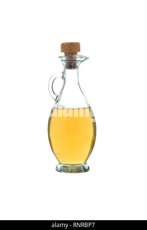 Isolierte vintage Flasche Apfelessig Stockfoto