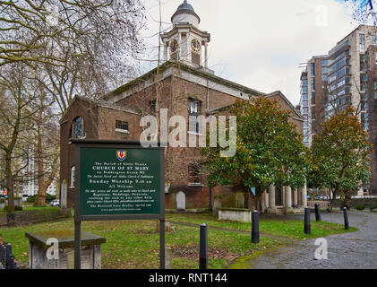 LONDON Klein Venedig die Kirche der hl. Maria von PADDINGTON GREEN Stockfoto