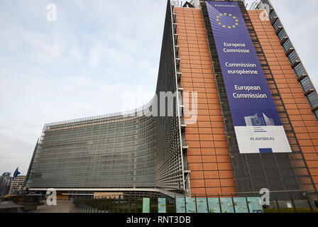 15.12.2018, Brüssel, Region Brüssel-Hauptstadt, Belgien - das Berlaymont-Gebäude, dem Sitz der Europäischen Kommission. 00 R 181215 D 006 CAROEX.JPG [MODEL RELEASE: NEIN Stockfoto