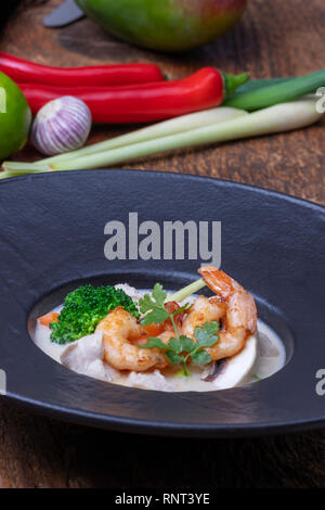 Tom Kha Gai Suppe aus Thailand Stockfoto