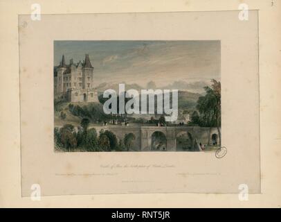 Schloss von Pau, der Geburtsort von Henri Quatre = Château de Pau, lieu de naissance de Henri IV=Schloss Pau, Geburtsort Heinrichs IV-Fonds Ancely-B 315556101 ein ALLOM 2 003. Stockfoto