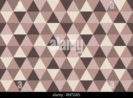 Elegante dreieckige nahtlose Muster. Low Poly geometrischen Hintergrund. Beige- und Brauntönen. Print Design für Textilwaren, Plakate, Flyer, T-Shirts, Hintergrundbilder Stock Vektor
