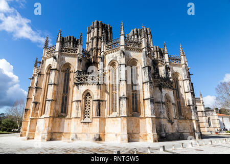 Batalha, Portugal. Die capelas Imperfeitas (unvollendete Kapellen), Teil des Klosters der heiligen Maria. Weltkulturerbe Stockfoto