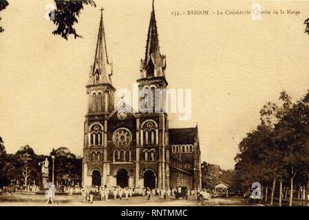 Cathédrale Notre-Dame de Saïgon (1928). Stockfoto