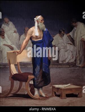 Cesare Maccari. Appius Claudius Caecus im Senat. Detail. Stockfoto
