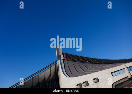 Die unverwechselbare Architektur des Yoyogi Nationalstadions, Yoyogi, Tokio, Japan Stockfoto