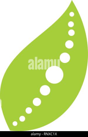 Leaf Logo Design Vector Template isoliert Stock Vektor