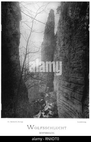 Ch Bernhoeft 1891 GD-Luxemburg 17 Pl 3.4 Wolfsschlucht. Stockfoto