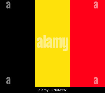 Flagge des Königreichs Belgien. Stockfoto