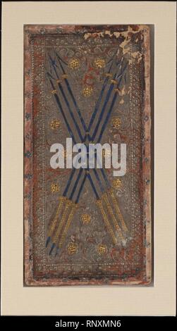 Cary-Yale Tarot Deck - Sechs von Pfeilen. Stockfoto