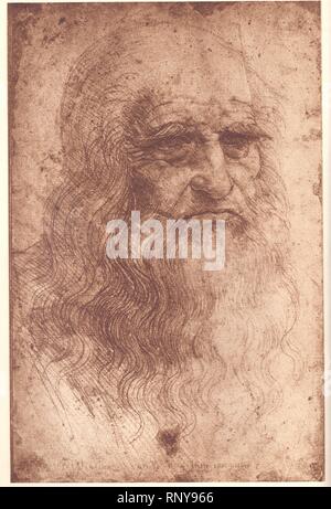 SELF PORTRAIT LEONARDO DA VINCI Stockfoto