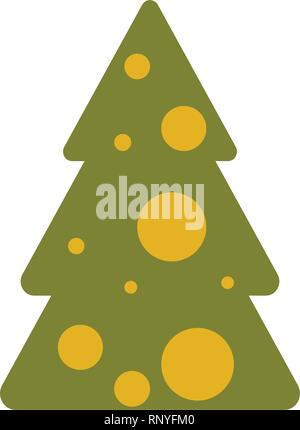 Das neue Jahr grüne Bäume. Flat Style Stock Vektor