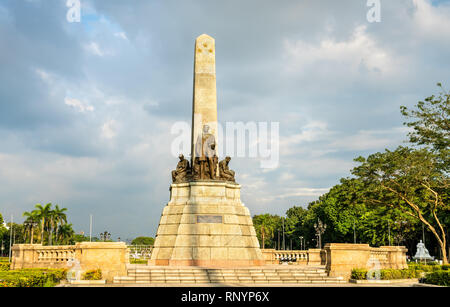 Die rizal Monument im Rizal Park - Manila, Philippinen Stockfoto