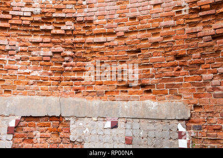 Alten Grunge Brick Wand Hintergrund Stockfoto