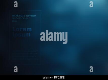 Abstrakte Dunkelblau verschwommenen Hintergrund mit Rauch, Nebel, Staub. Bewölkt in den Nachthimmel. Night Club Raum. Vector Illustration Stock Vektor