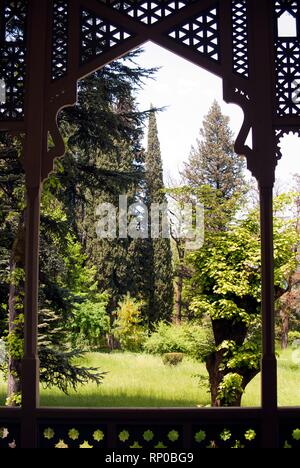 Die Gärten von chavchavadze Immobilien in Tsinandali in kachetien Tal in Georgien. Grand Family Mansion, der Patensohn von Katharina die Tolle gebaut Stockfoto