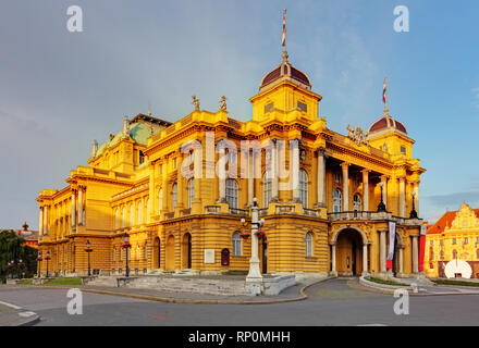 Kroatisches Nationaltheater Zagreb Stockfoto