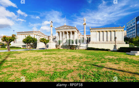 Akademie von Athen, Griechenland Stockfoto