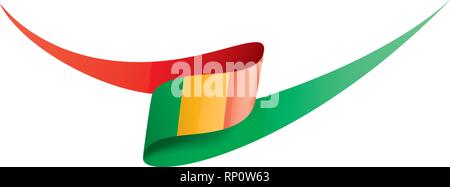 Mali Flagge, Vektor, Abbildung auf einem weißen Hintergrund. Stock Vektor