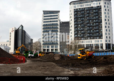 HS 2 Standort in der Nähe von Curzon Street, Birmingham, England, Großbritannien Stockfoto