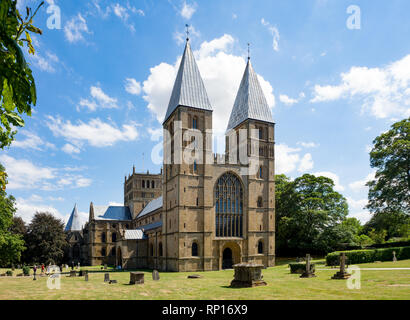 Southwell Mister und romanische Kathedrale in Nottinghamshire, England, UK. Stockfoto