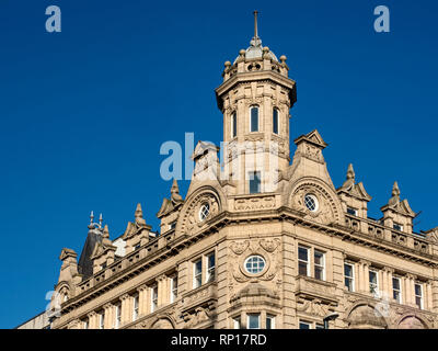 Gebäude derzeit Yorkshire Building Society an der Ecke Briggate und Duncan Street in Leeds West Yorkshire England Stockfoto