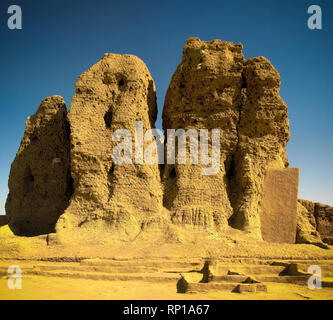 Blick auf westliche Deffufa Tempel in Kerma, Nubien, Sudan Stockfoto