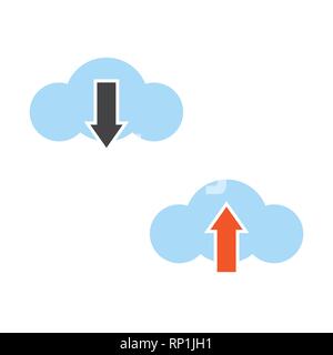 Download und Upload Wolkensymbol Download upload Wolkensymbol Eps 10 Download cloud Symbol Vektor Download cloud Symbol Stock Vektor