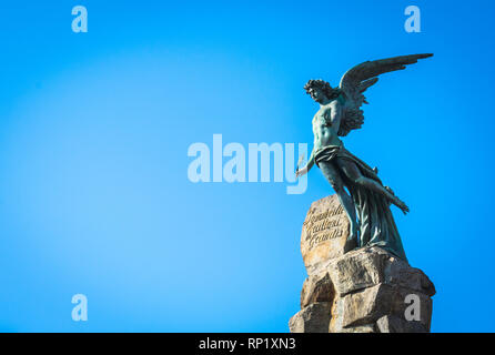 Piazza Statuto Engel, Hautnah. In Turin, Piemont, Italien. Stockfoto