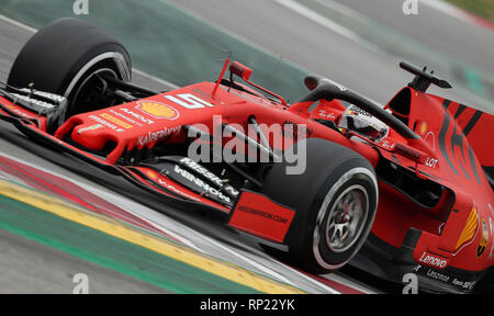 Ferrari's Sebastian Vettel bei Tag drei Vorsaison-testprogramm auf dem Circuit de Barcelona-Catalunya. Stockfoto