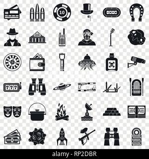 Spiele für Erwachsene Icons Set, einfachen Stil Stock Vektor