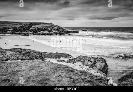 Cornwall England - Blick über die erstaunliche landcape an der Küste Stockfoto