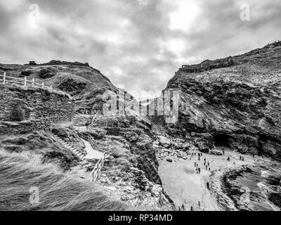 Cornwall England - Blick über die erstaunliche landcape an der Küste Stockfoto