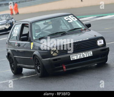 Nick Leston, Volkswagen Golf GTi Mk2, VSCC, Pomeroy Trophäe, Silverstone, 16. Februar 2019, Autos, Wettbewerb, Februar, Spaß, historische Autos, ikonische, Stockfoto