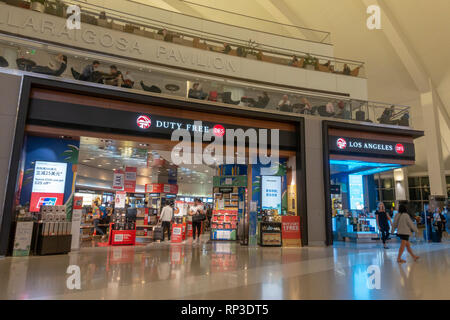 Die DFS Duty Free Shop in Los Angeles International Airport (LAX), Kalifornien, USA. Stockfoto