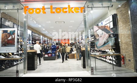 Foot Locker Stores in Brent Cross, London, Vereinigtes Königreich Stockfoto