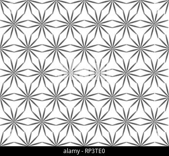 Abstract nahtlose Muster. Stern floral Textur. Dot Ornament in ethnischen orientalischen Stil Stock Vektor